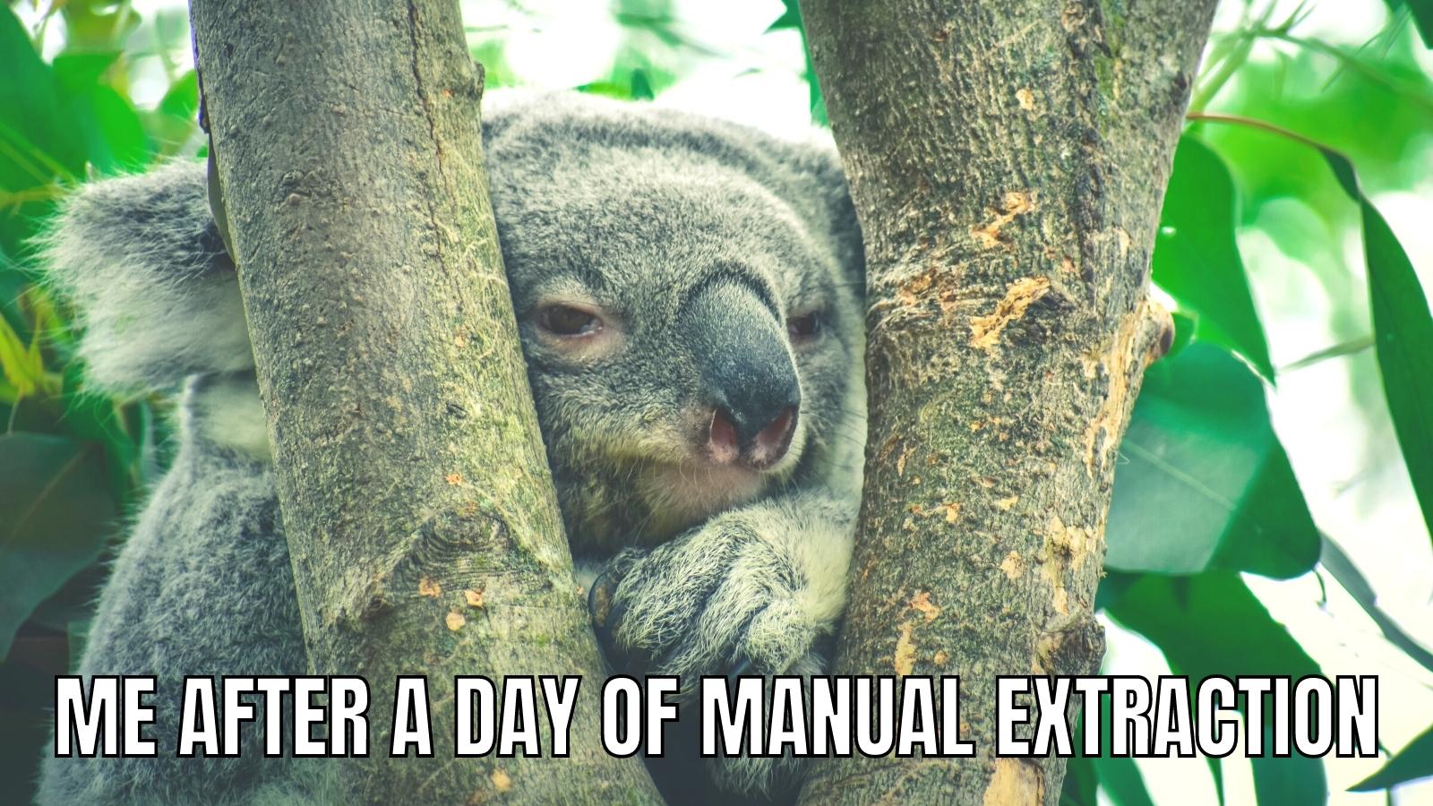 meme of manual extraction